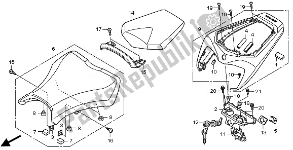 Todas las partes para Asiento de Honda CBR 1000 RR 2011