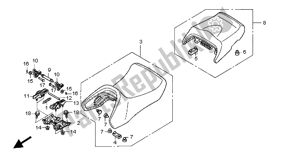 Tutte le parti per il Posto A Sedere del Honda ST 1300A 2003