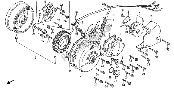 Todas las partes para Generador de Honda XBR 500S 1988