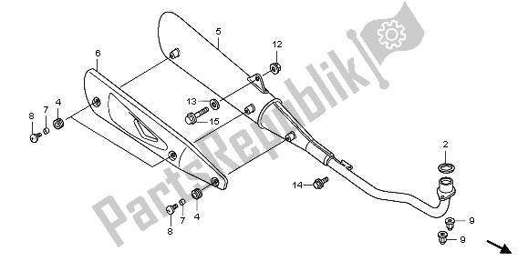 Todas as partes de Silenciador De Exaustão do Honda ANF 125 2010