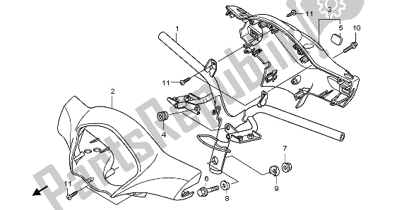 Todas las partes para Tubo De Manija Y Cubierta De Manija de Honda PES 125 2013