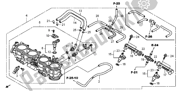 Todas las partes para Cuerpo Del Acelerador de Honda CBR 1000 RA 2012