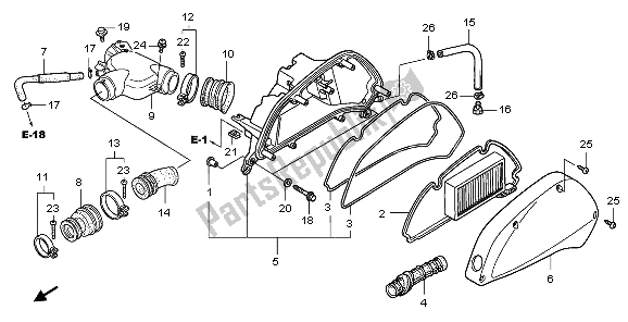 Todas las partes para Filtro De Aire de Honda PES 125 2009