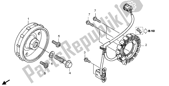 All parts for the Generator of the Honda TRX 700 XX 2011