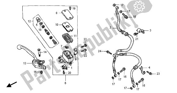 Tutte le parti per il Fr. Pompa Freno del Honda CBR 600 FR 2001