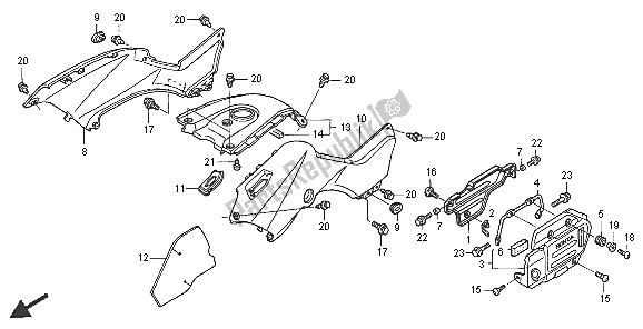 All parts for the Body Cover of the Honda TRX 400 FA Fourtrax Rancher AT 2005