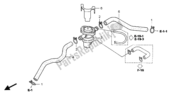 Todas as partes de Válvula De Controle De Injeção De Ar do Honda VT 125C2 2001