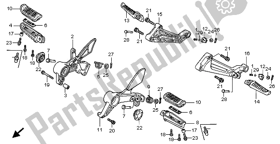 Todas las partes para Paso de Honda VTR 1000F 1998