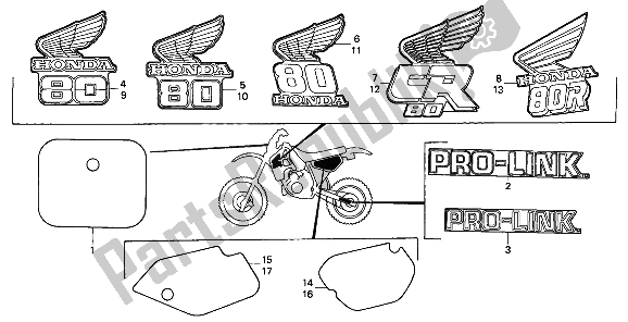 All parts for the Mark of the Honda CR 80R 1988