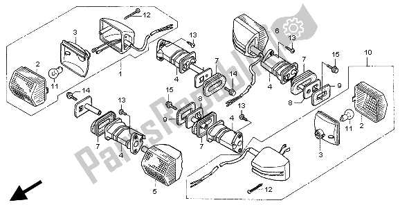 All parts for the Winker of the Honda CG 125 1998