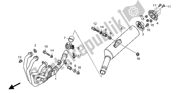 Wszystkie części do T? Umik Wydechowy Honda CB 1300 2005