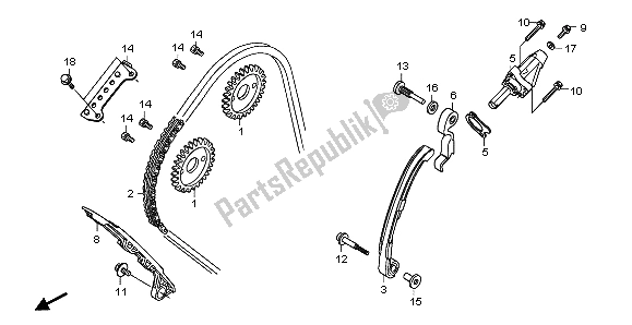 Tutte le parti per il Catena A Camme E Tenditore del Honda CB 600 FA Hornet 2007