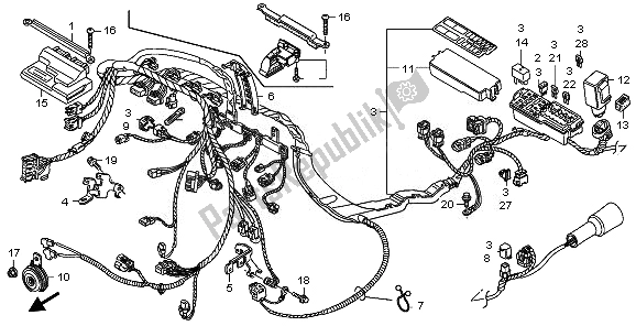 All parts for the Wire Harness of the Honda CBR 600 RA 2010