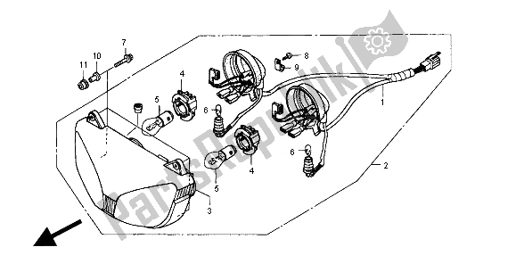 Tutte le parti per il Faro (uk) del Honda NSR 125R 2000