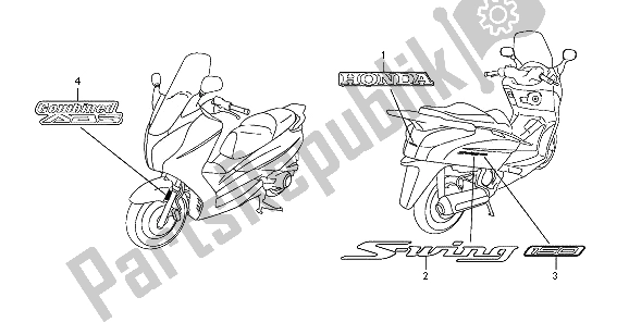 All parts for the Mark of the Honda FES 150A 2009