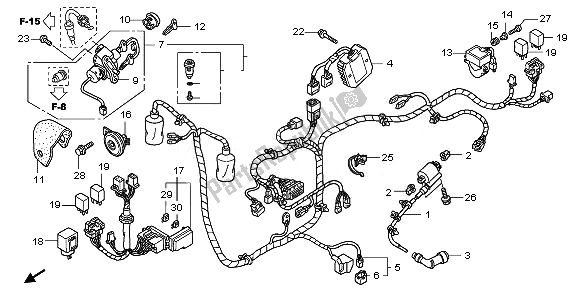All parts for the Wire Harness of the Honda PES 125R 2011
