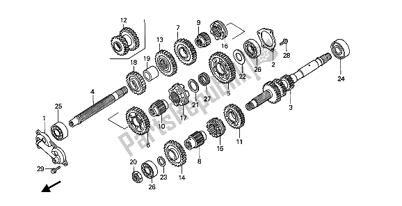 Tutte le parti per il Trasmissione del Honda GL 1500 1989