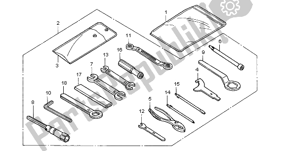 Tutte le parti per il Utensili del Honda CBR 900 RR 2000