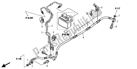 All parts for the Rear Brake Hose of the Honda VT 750 CS 2012