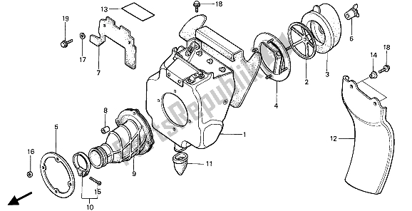 All parts for the Air Cleaner of the Honda CR 80R2 1985
