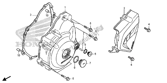 Alle onderdelen voor de Linker Carterdeksel van de Honda CRF 250L 2015