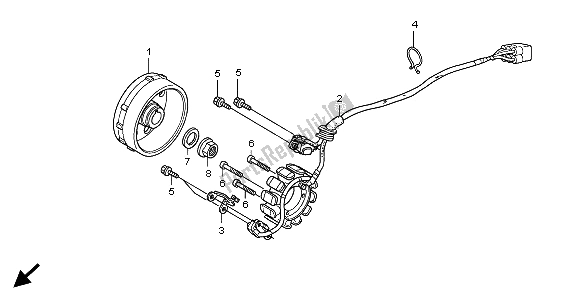 All parts for the Generator of the Honda CRF 450R 2009