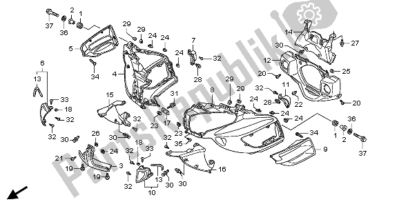 Todas as partes de Capuz do Honda GL 1800 2009