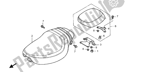 Tutte le parti per il Posto A Sedere del Honda VF 750C 1999