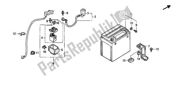 Wszystkie części do Bateria Honda PC 800 1989