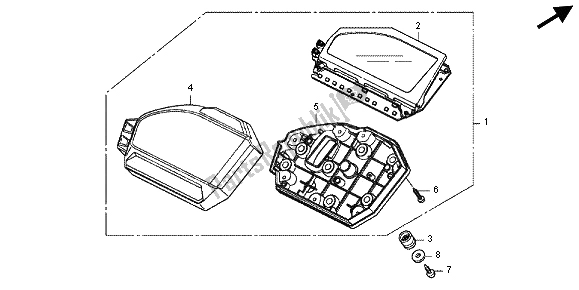 Toutes les pièces pour le Mètre (mph) du Honda CBR 1000 RR 2012