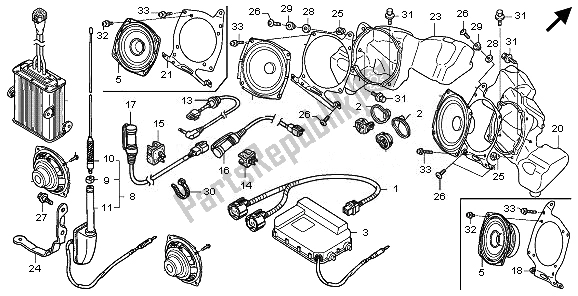 Todas las partes para Unidad De Audio (airbag) de Honda GL 1800 2010