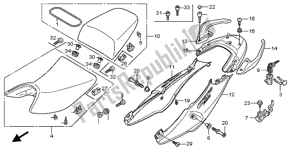 All parts for the Seat & Seat Cowl of the Honda CBF 600N 2008