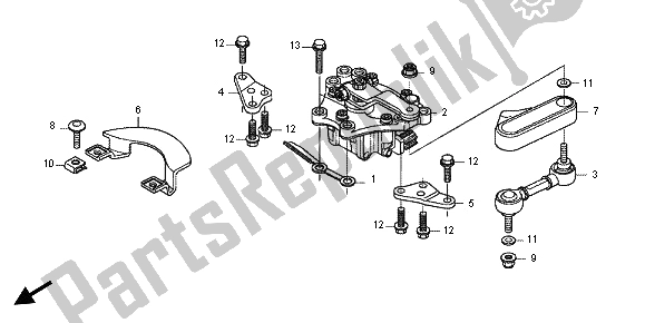 Alle onderdelen voor de Stuurdemper van de Honda CBR 600 RR 2012
