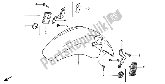 Todas las partes para Guardabarros Delantero de Honda CBR 1000F 1993