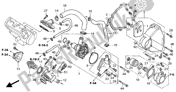 Toutes les pièces pour le Pompe à Eau du Honda CBR 1100 XX 2004