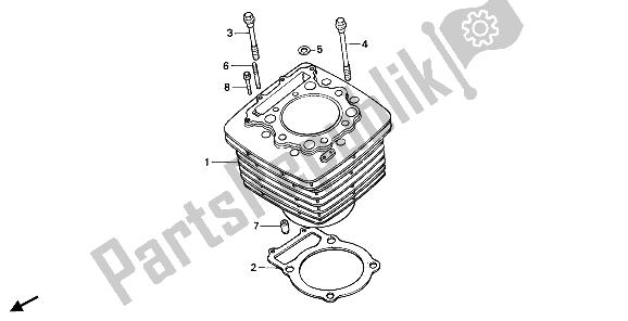 Todas las partes para Cilindro de Honda XBR 500S 1988