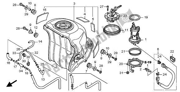 Alle onderdelen voor de Brandstoftank En Brandstofpomp van de Honda CBR 1000 RR 2010
