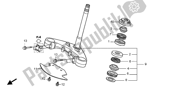 Wszystkie części do Mostek Kierownicy Honda XL 125V 2002