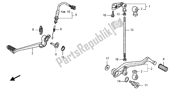 Todas las partes para Pedal de Honda VFR 1200F 2013