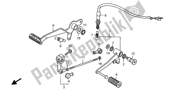 Toutes les pièces pour le Pédale De Frein Et Pédale De Changement du Honda CBF 600 SA 2006