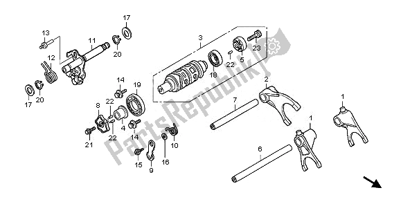 All parts for the Gearshift Drum of the Honda CBF 1000 FTA 2010