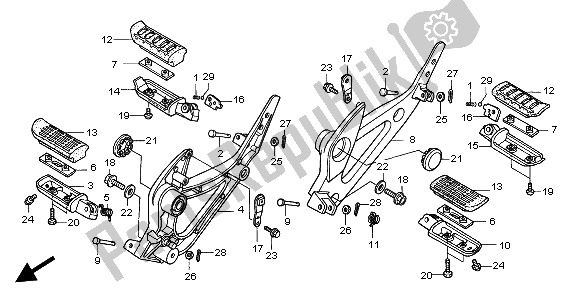 Todas las partes para Paso de Honda XL 1000V 2004