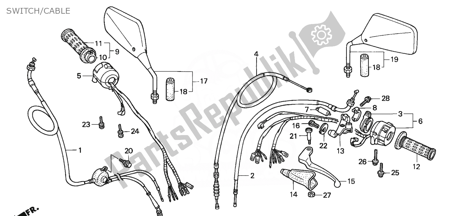 Todas las partes para Interruptor / Cable de Honda NSR 125 1988