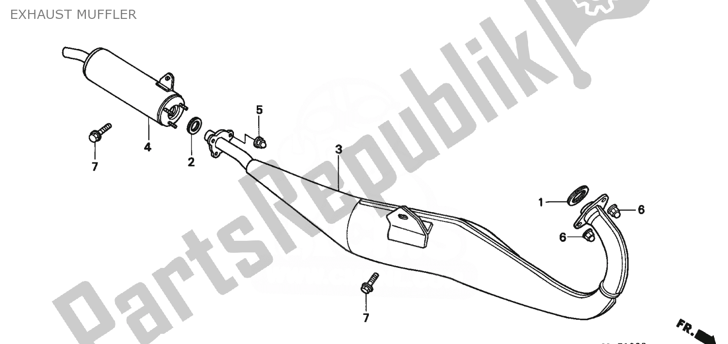 Todas as partes de Silenciador De Exaustão do Honda NSR 50 1997