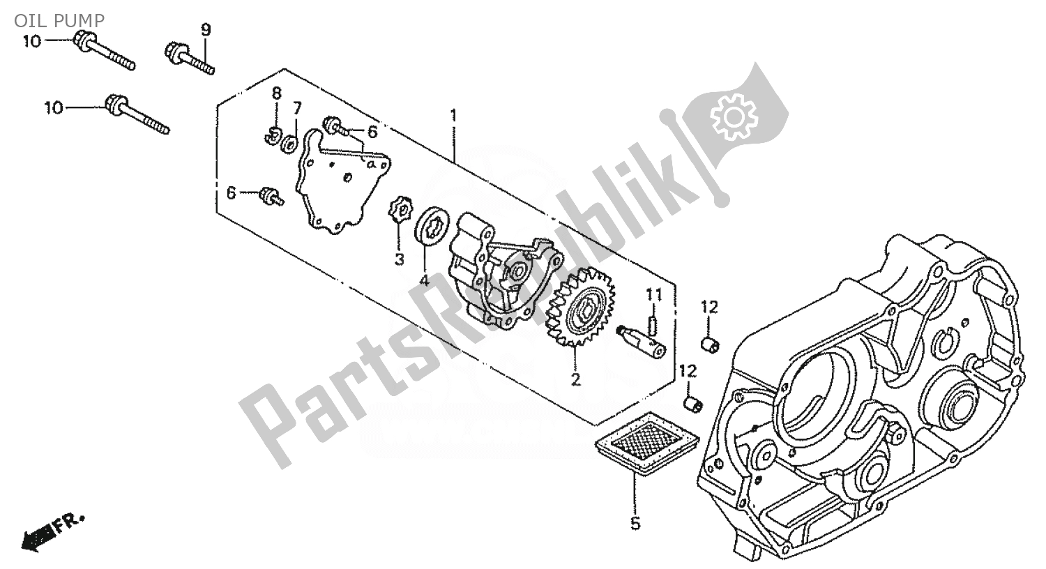 All parts for the Oil Pump of the Honda ZN 110 Nice 1950 - 2023