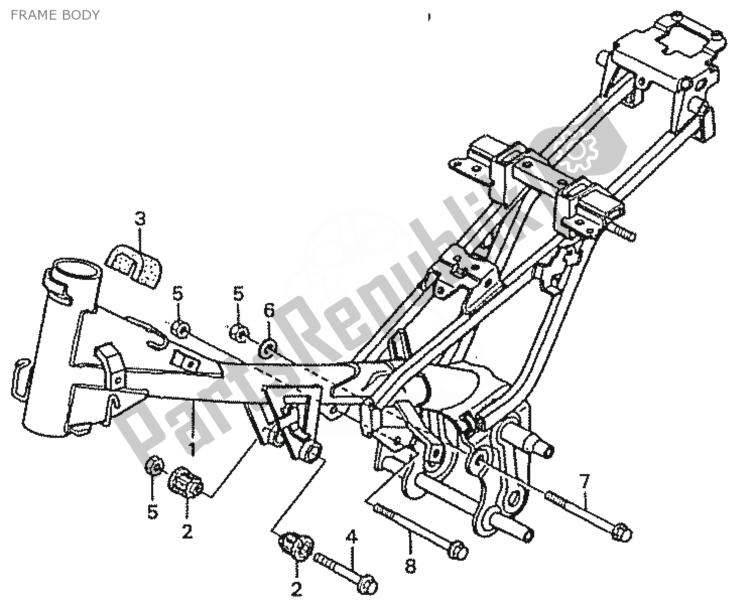 Tutte le parti per il Corpo Del Telaio del Honda ZN 110 Nice 1950 - 2023