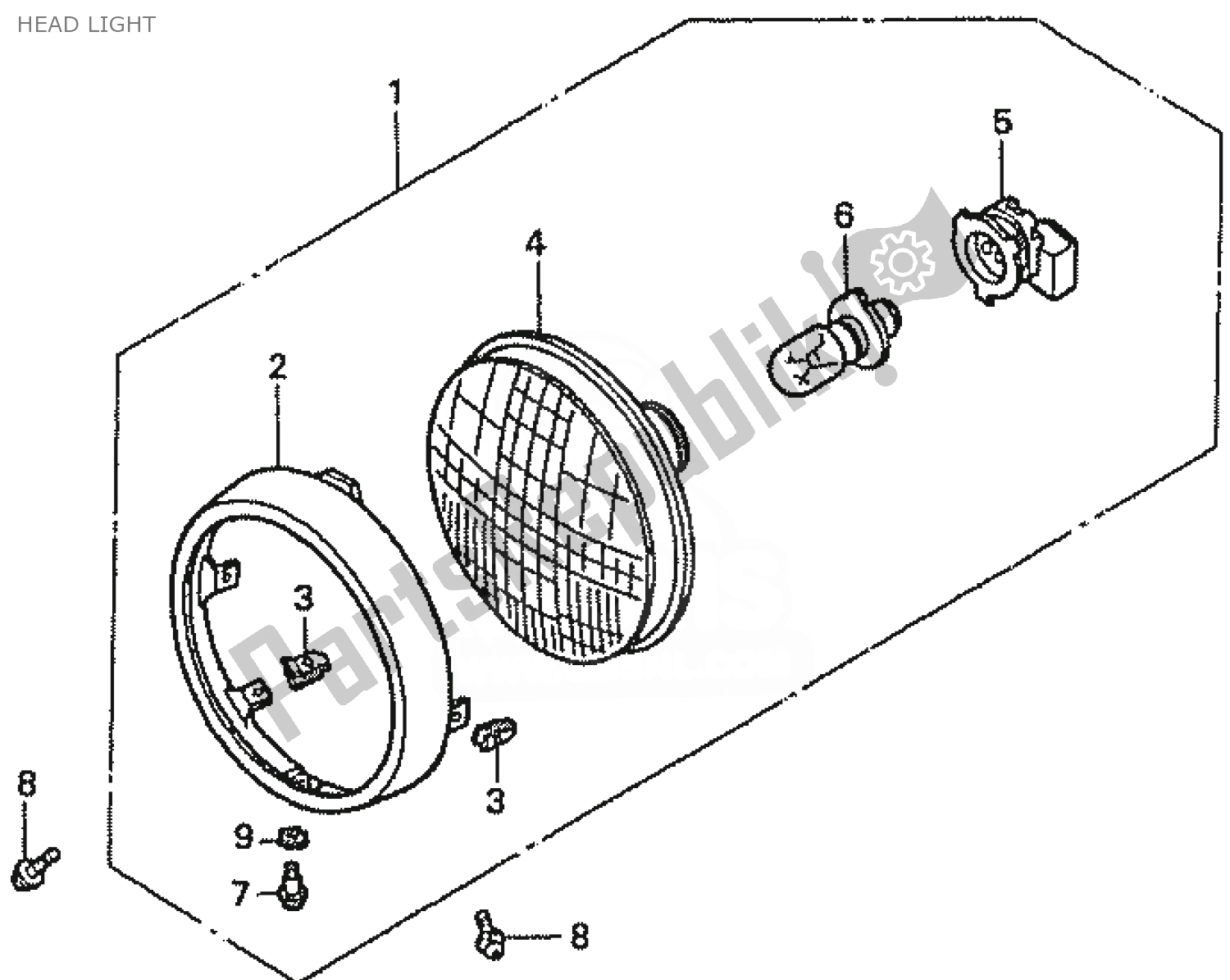 Tutte le parti per il Luce Frontale del Honda C 50 CUB 1999