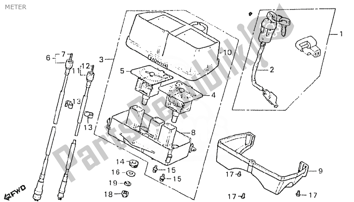 All parts for the Meter of the Honda MB 50 1979