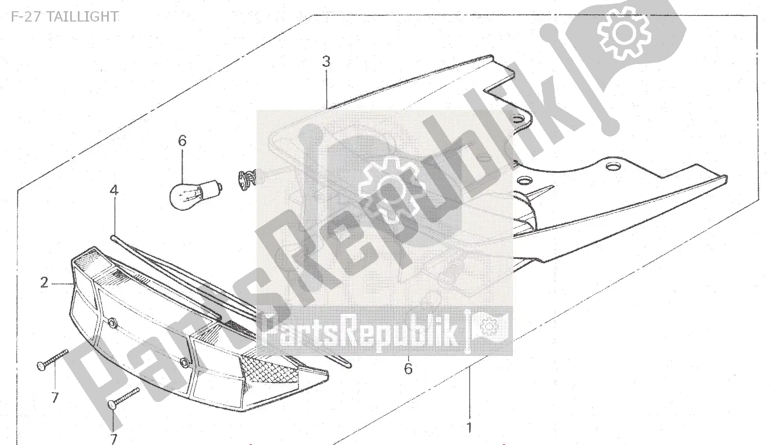 Toutes les pièces pour le F-27 Taillight du Honda MBX 125 1984