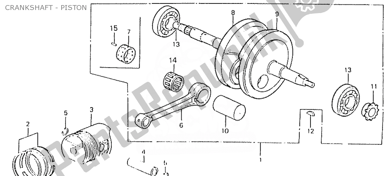 Toutes les pièces pour le Vilebrequin - Piston du Honda C 50 CUB 1984